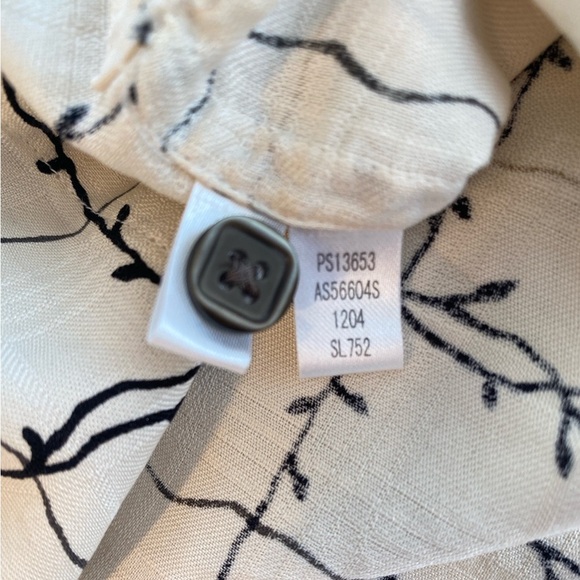 6A By Axis Silk Short Sleeve Button Up Shirt Size M Beige Check Pattern Preppy - Picture 3 of 9